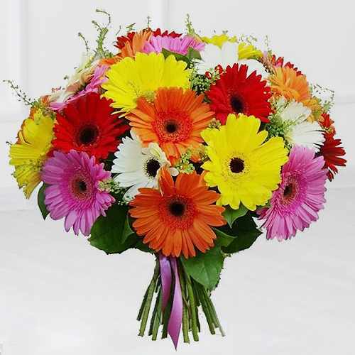 20 Mixed Gerbera Bouquet-Mothers Day Presents For Grandmothers