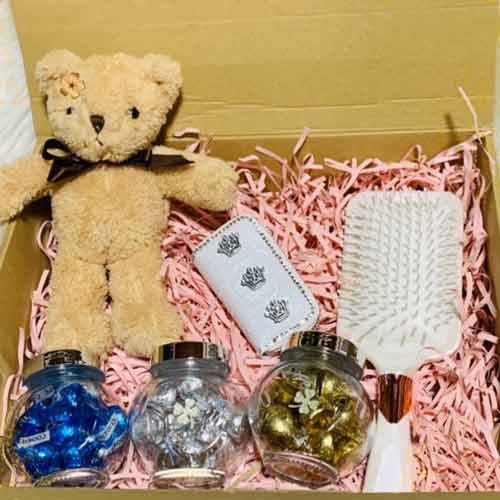 Kisses Chocolate, Teddy And Brush-Gift For Kid Birthday