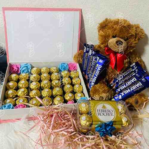 Teddy Bear With Chocolates