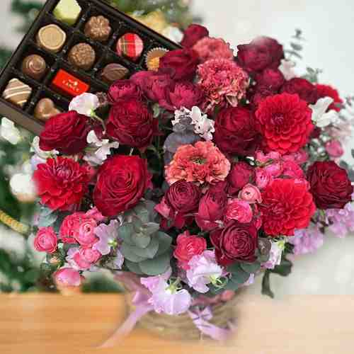 Flower And Chocolate Arrangements-Send Floral Gifts