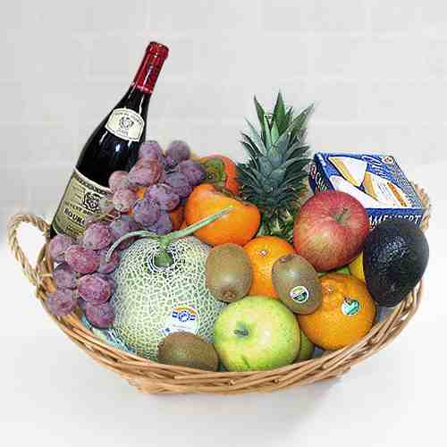 Fruit Wine Hamper-Get Well Soon Food Delivery
