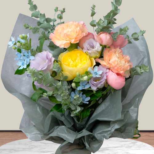 Pastel Flower Bouquet-Flowers For Well Wishes