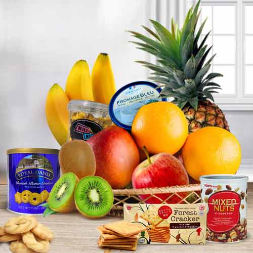 Fruits and Snacks Hamper-Get Well Basket Delivery Today