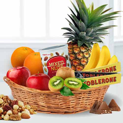 Fruits Chocolate and Nuts-Get Well Package Deliver
