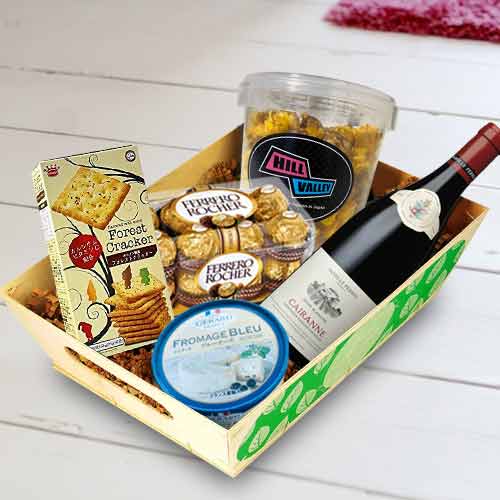 Wine Snacks Hamper-Wedding Presents For Parents