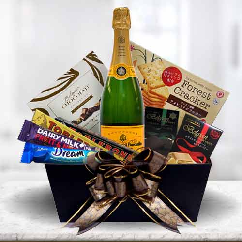 Champagne Crackers And Chocolates-Client Appreciation Gifts