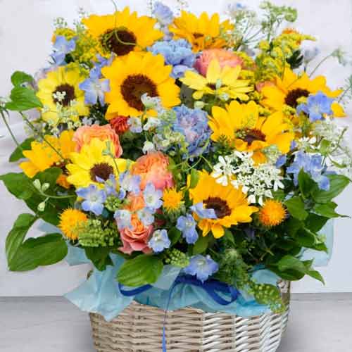 Gorgious Summer Flower Arrangement-Friendship Gifts For Best Friend