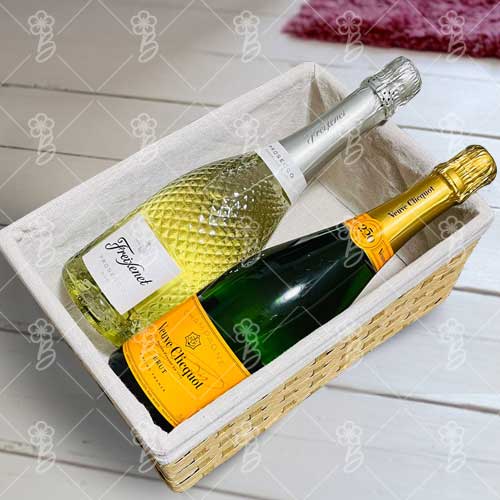 Prosecco and Veuve Clicquot-Gifts For Long Distance Partner