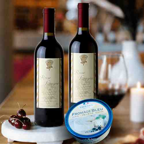 2 Red wine with Cheese-Grandfather Gifts From Grandson