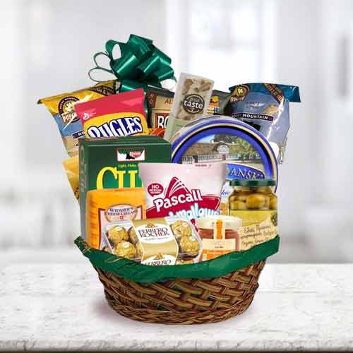 Amazing Assorted Basket-Send Coffee Tea Chocolate Basket