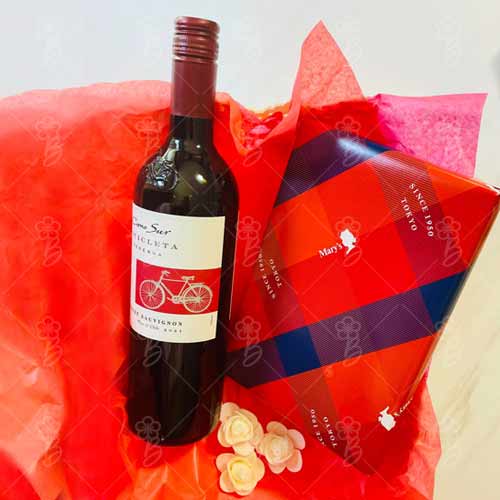 Red Wine with Chocolate Box-Valentines Day For Men