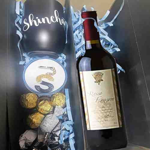 Red Wine Chocolate and Tumbler-Gifts For Boyfriend Bday