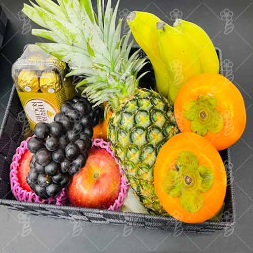 Fruits and Ferrero Arrangement-Send Edible Arrangement For Sympathy