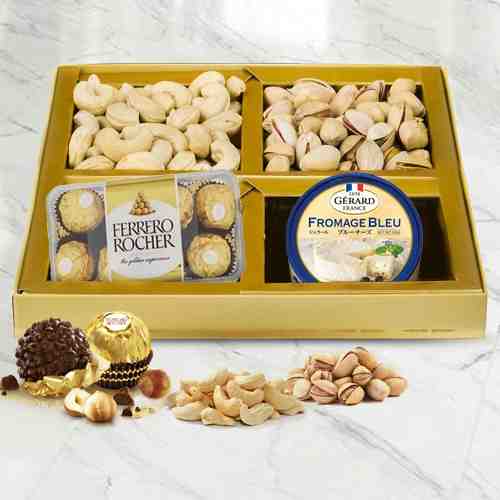 Cheese Dry Fruits and Chocolates