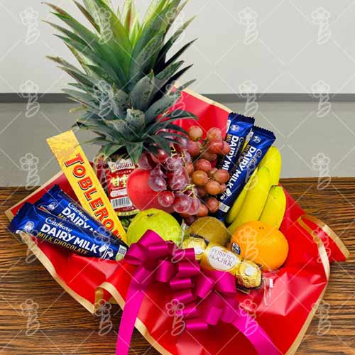 Fruits and Assorted Chocolates-Ideas To Send Someone After Surgery