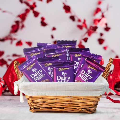 Diary Milk Basket-Best Chocolates To Send As Gift