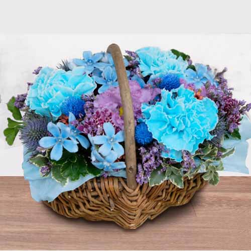 Blue And Purple Arrangement-Gifts For Mummy From Daughter