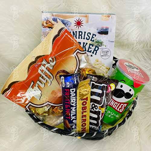 Chocolate Crackers And Chips Delight-Chocolate Birthday Gifts