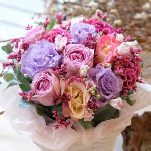 Pink / Purple Arrangement-Cheap Mothers Day Bouquets