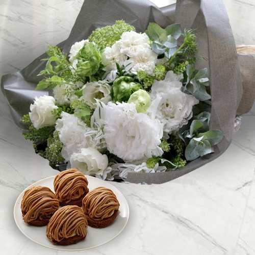 Cake And Flower Gift  For Her