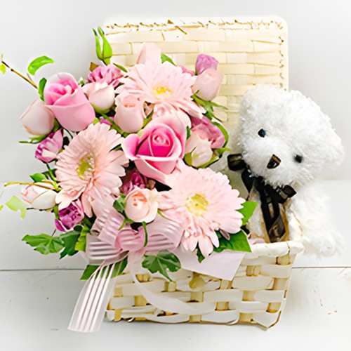 - Birthday Flower And Teddy Combo