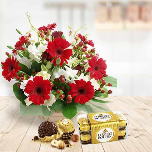 Red And White Christmas Flowers