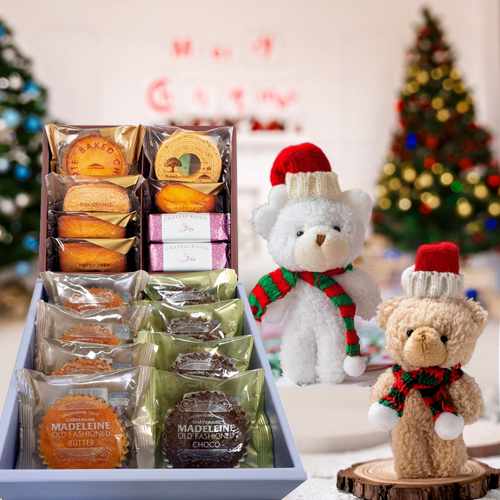 - Teddies And Snacks Hamper For Christmas