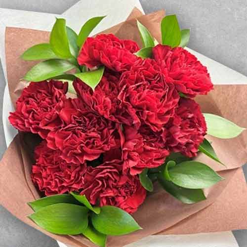 Red Carnation Bouquet For Mom