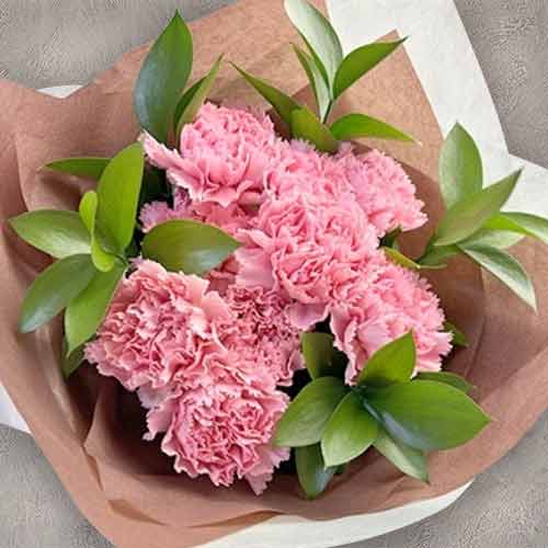 Pink Carnation Bouquet For Mom Japan