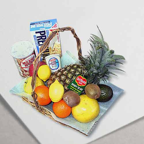 Cheese And Fruit Basket-Send A Sick Care Package