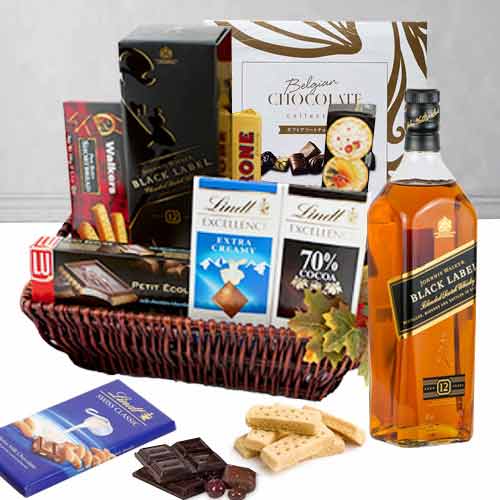 Joyful Gift Basket-Send Wine And Chocolate Gift Baskets