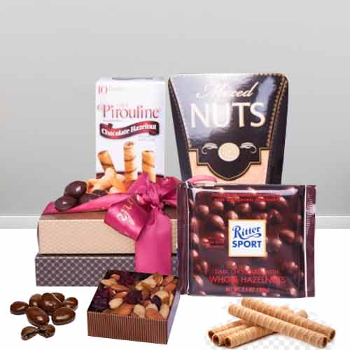 Simply Perfection-Dark Chocolate And Nut Gifts Delivered