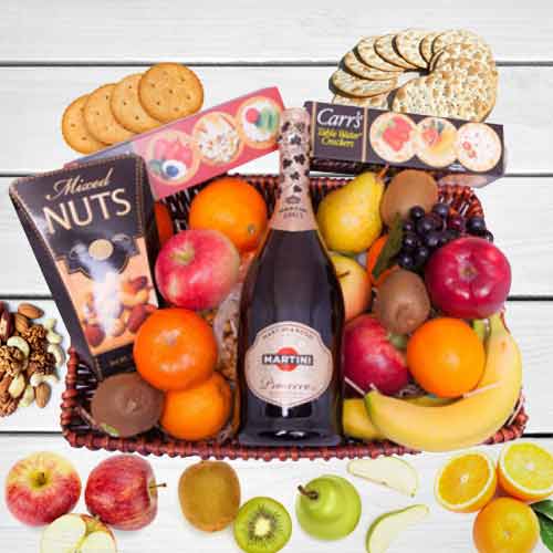 Martini Sparkling Wine N Food Basket