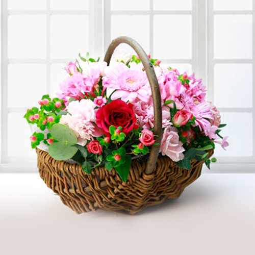 Seasons Greetings Basket-Flowers For A Birthday Delivered