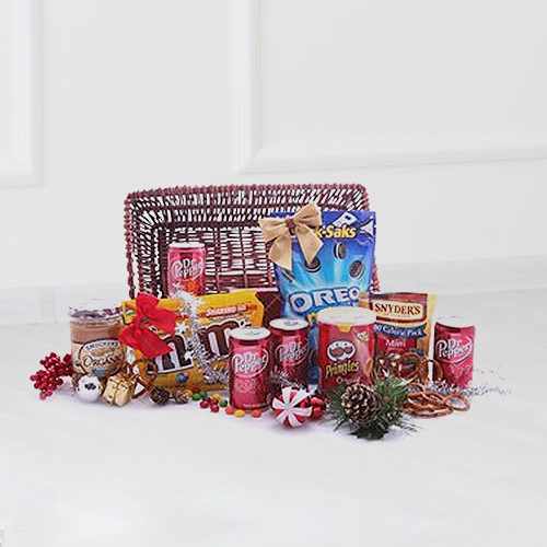 Santas Secret Stash Basket-Send Holiday Gifts To Coworkers