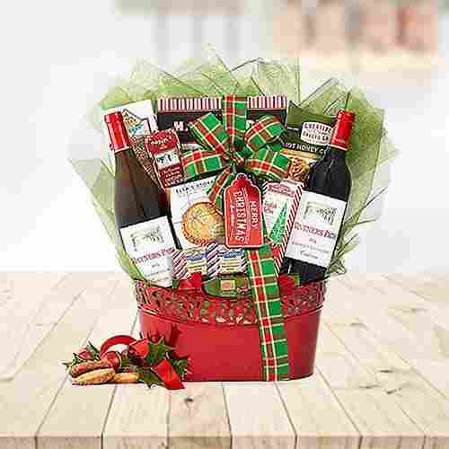 Holly And Holiday Kisses Gift Basket