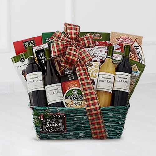 Celebrate Wine Basket-Company Gifts For Clients