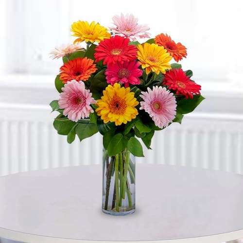 Gerberas In A Vase