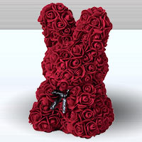 Red Rabbit (Artificial Flower W15　D15cm　H30cm)