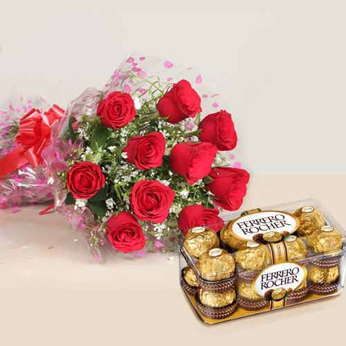 Ferrero Rocher Chocolate Box And Rose