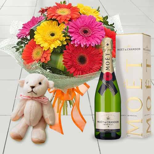 Teddy Flower Champagne-Flower Champagne Online