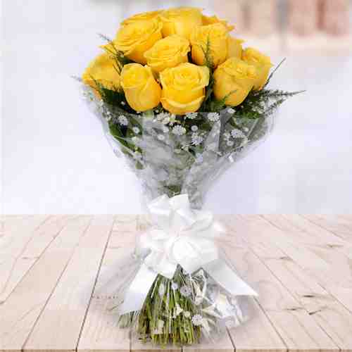 12 Yellow Roses-Send Roses To Someone