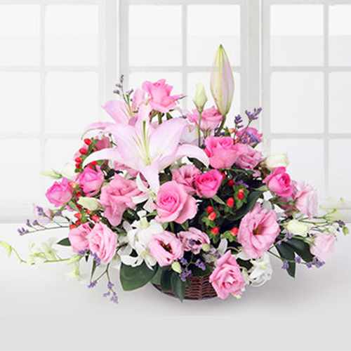 Rose Lily Basket