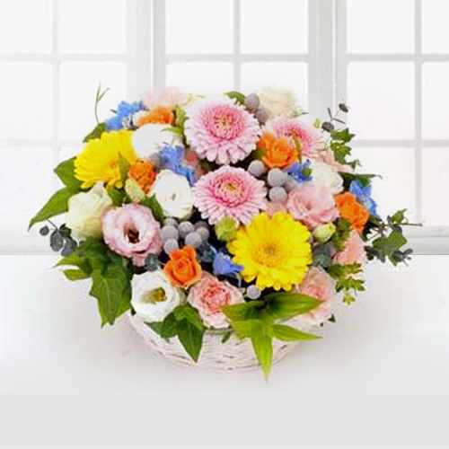 Good Morning Flower Basket-Delivery Condolence Flowers