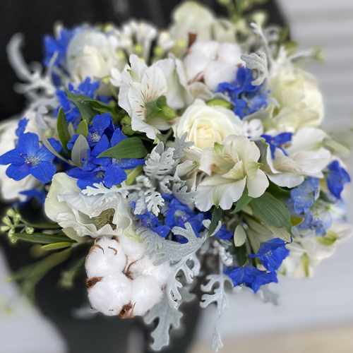 White N Blue Flower