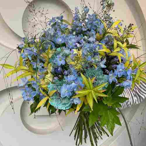 Blue Flower Arrangement-Gifts For Mom From Daughter