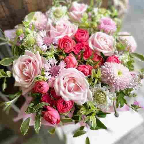 Pink And Red Flower Arrangements-Granny Gifts For Birthday