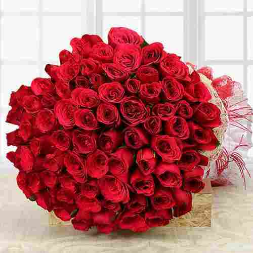 Bouquet Of 100 Red Rose - 100 Roses Delivery To Japan