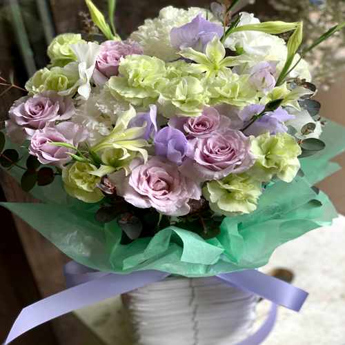 Pink Purple White Flowers-Birthday Flowers For Sister