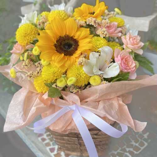 Best Wishes Flower Arrangement-Get Well Flowers For Her